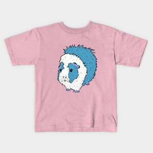 Blue And White Pop Art Guinea Pig Kids T-Shirt